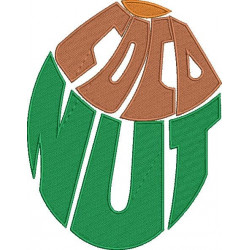 Coconut Word Art Embroidery Pattern