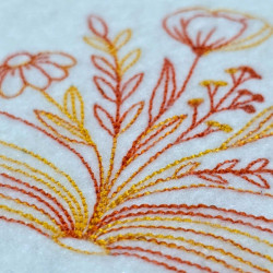 Blooming Open Book ITH Mug Rug