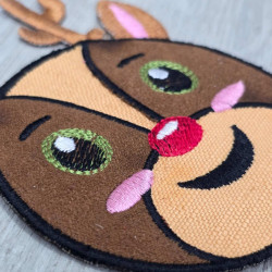Cute Reindeer Face ITH Coaster