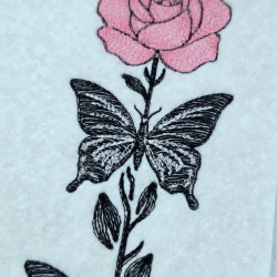 Elegance In Rose And Butterflies