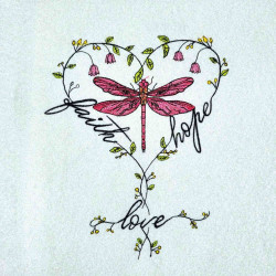 Heart Of Faith Hope And Love Dragonfly