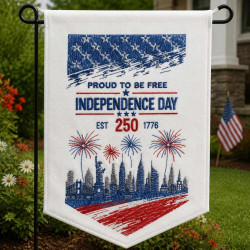 Independence Day Garden Flag Panel Embroidery Design