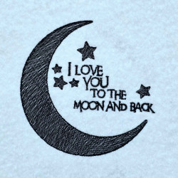 Love You To The Moon And Back Crescent Moon Quote