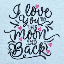 Love You To The Moon And Back Valentine Quote