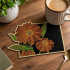 Orange Daisy ITH Mug Rug