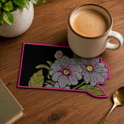 Spring Floral ITH Mug Rug