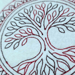 Tree Of Life Lace Edge ITH Coaster
