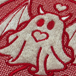 Cute Bat Ghost Embossed