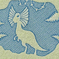 Dilophosaurus Dinosaur Silhouette Embossed