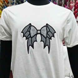 Elegant Grey Bat Wing 3D FSL Bow Applique
