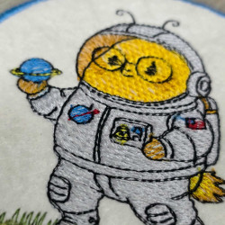 Little Astronaut Bee ITH Coaster