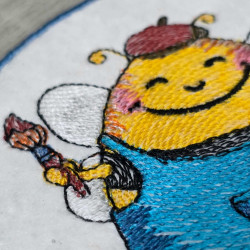 Painter Bee ITH Coaster