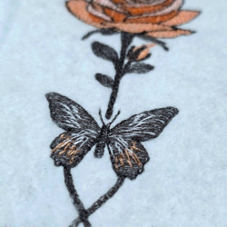 Rose And Butterfly Embrace