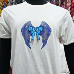 Royal Blue Dragon Wing 3D FSL Bow Applique