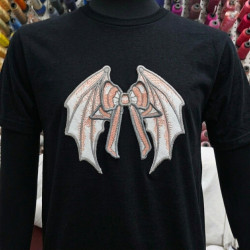 Soft Gothic Bat Wing 3D FSL Bow Applique