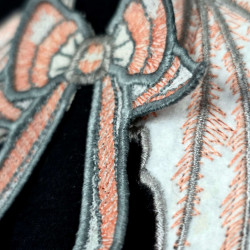 Soft Gothic Bat Wing 3D FSL Bow Applique