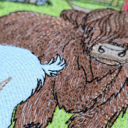 Summer  Highland Cow And Goat Panel 03