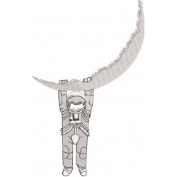 Astronaut Falling from Moon