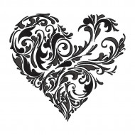 Abstract Floral Heart