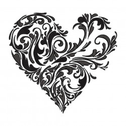 Abstract Floral Heart