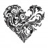 Abstract Floral Heart