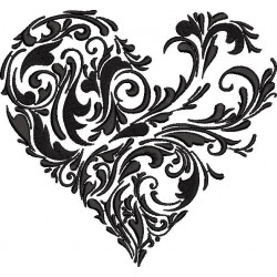 Abstract Floral Heart