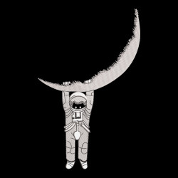 Astronaut Falling from Moon