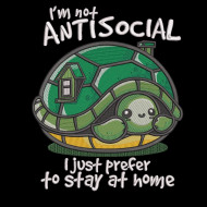 I'm Not Antisocial Tortoise Quote