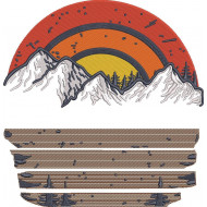 Mountains and Sun Art