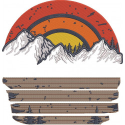 Mountains and Sun Art