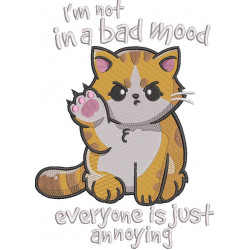 Bad Mood Cat Quote