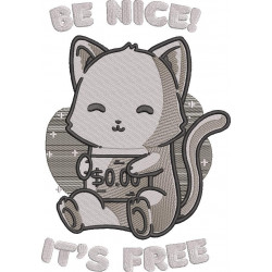 Be Nice Cat Quote