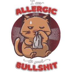 I Am Allergic Funny Cat Quote