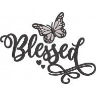 Blessed Butterfly Embroidery Design