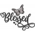 Blessed Butterfly Embroidery Design