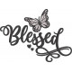Blessed Butterfly Embroidery Design