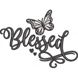 Blessed Butterfly Embroidery Design