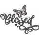 Blessed Butterfly Embroidery Design