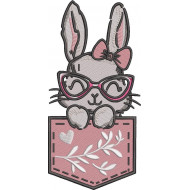 Pocket Bunny With Glasses