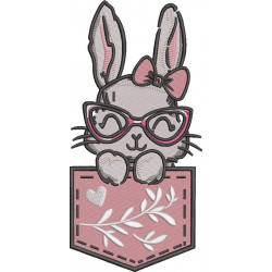 Pocket Bunny With Glasses