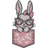 Pocket Bunny With Glasses