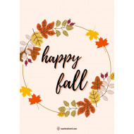 Happy Fall Design Printable Poster
