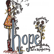 Hope Embroidery Quote