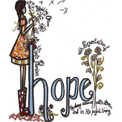 Hope Embroidery Quote