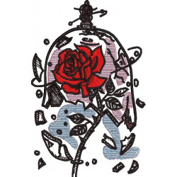 Rose In Broken Glass