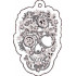 Floral Skull Key Fob