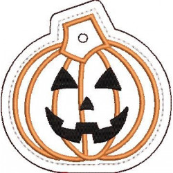 Halloween Pumpkin Face Key Fob