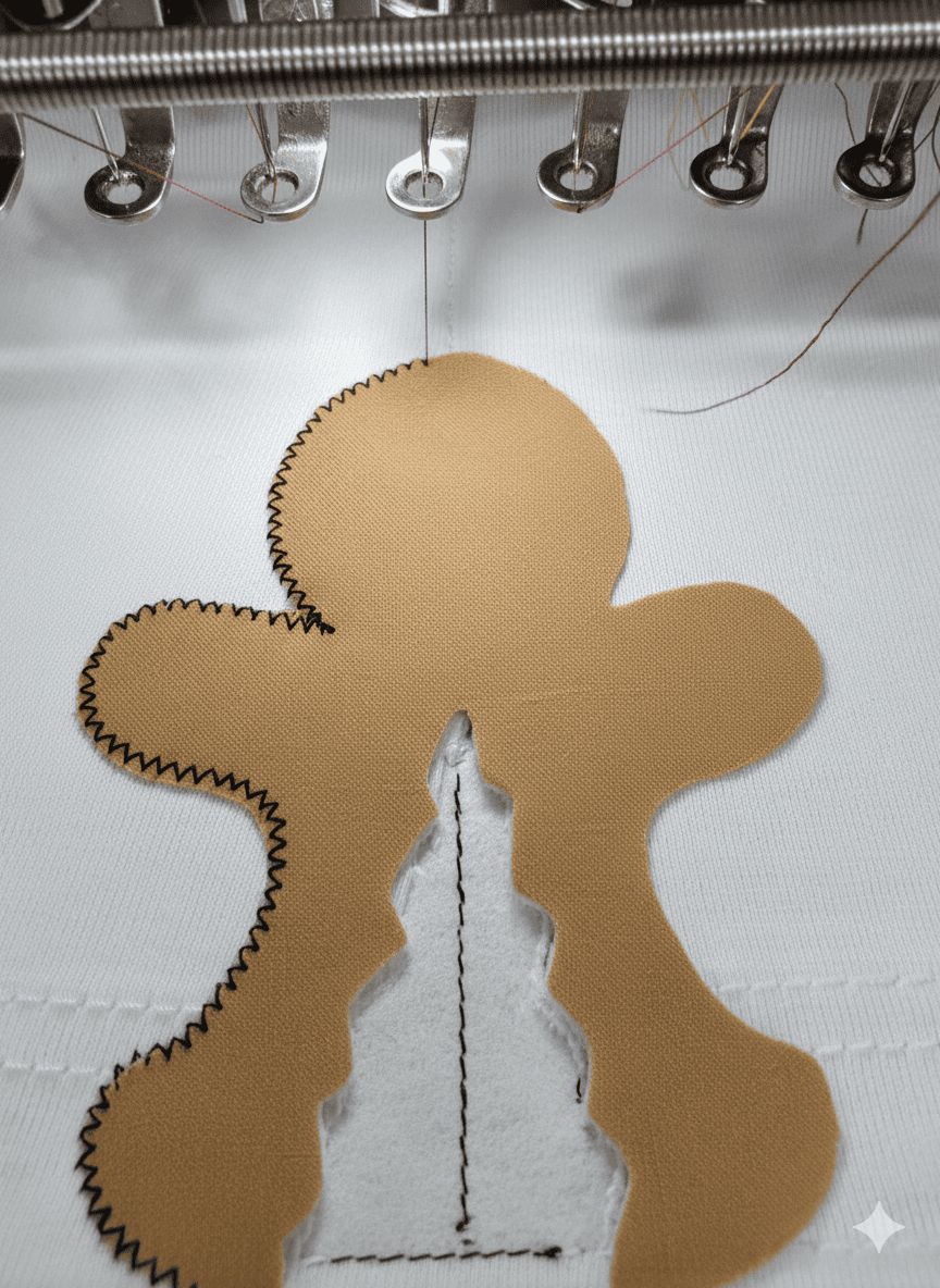Gingerbread Split Bow Applique Embroidery Gingerbread Split Bow Applique Embroidery