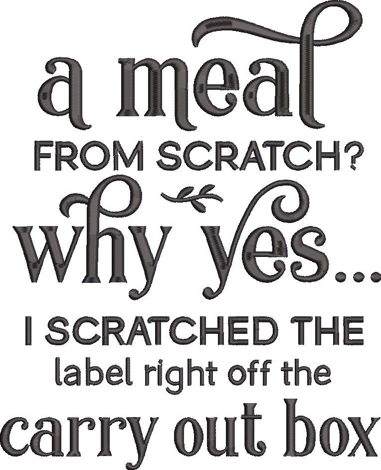 A meal from scratch quote A meal from scratch quote