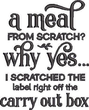 A meal from scratch quote A meal from scratch quote